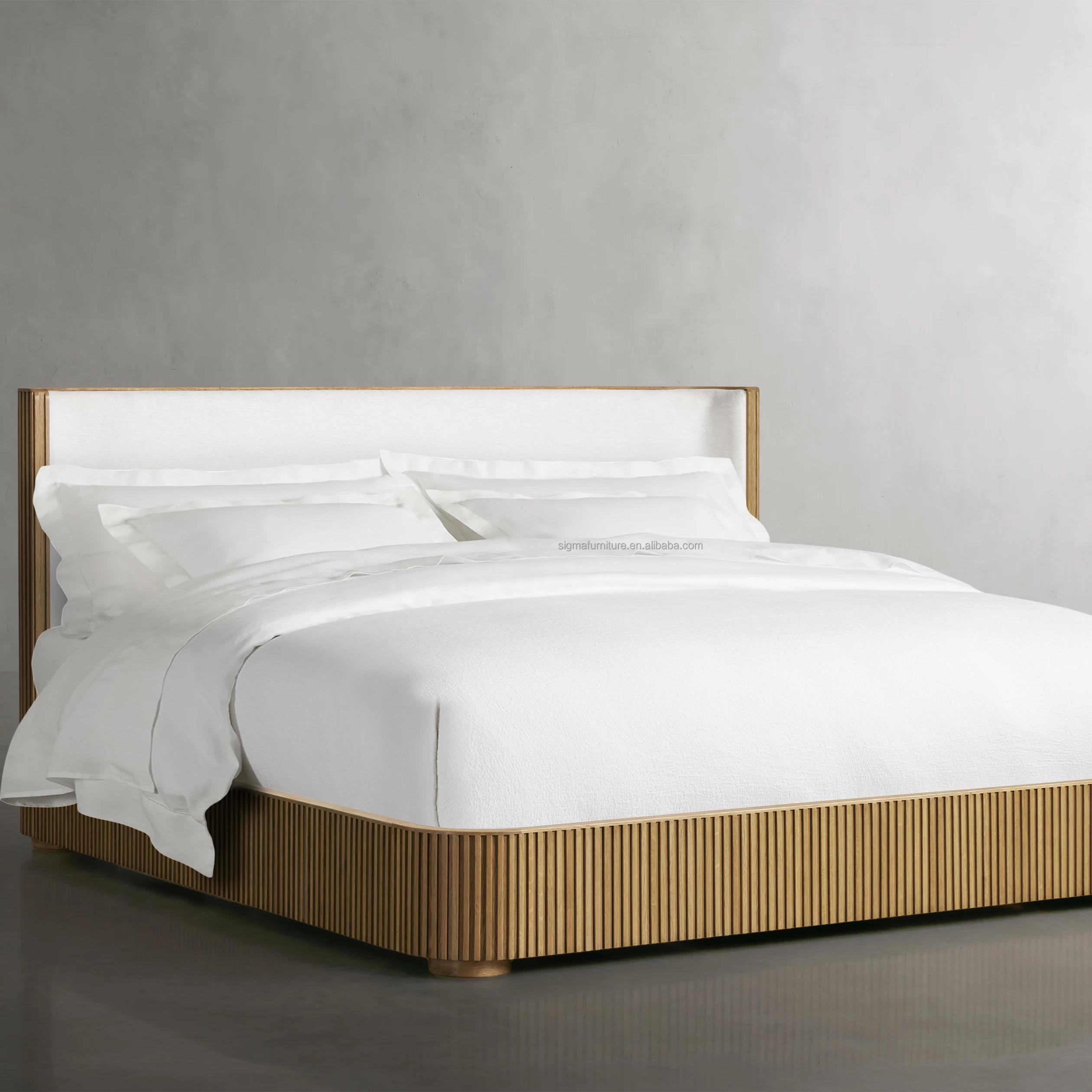 New Arrival Modern Elegant Bedroom Furniture Home Bed Luxury Wooden Bed