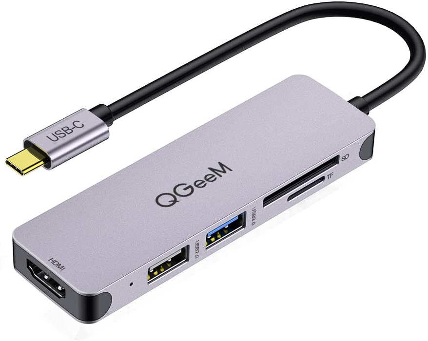 5 в 1, адаптер USB C-HDMI 4k, совместим с MacBook Pro 13/15 Surface Go, адаптер USB C