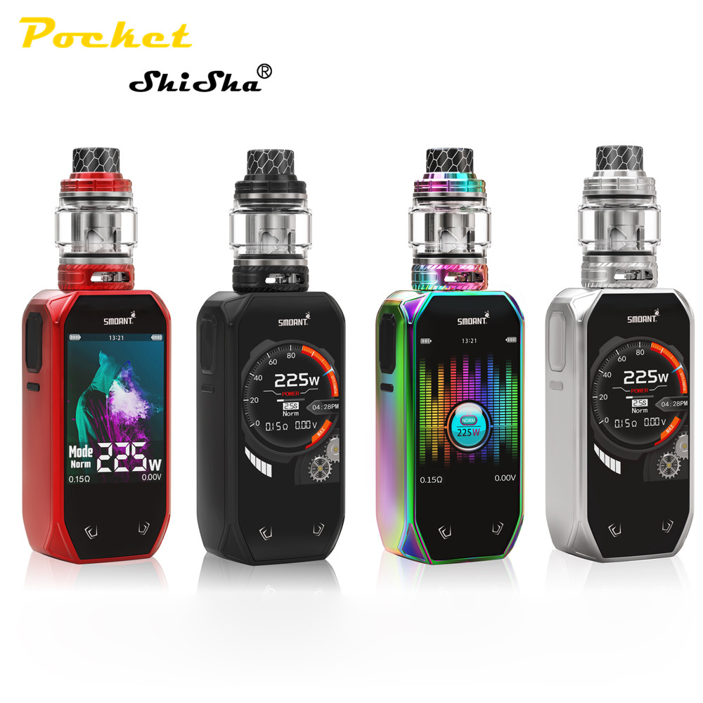 Оригинальный Smoant Набу 225 Вт комплект сенсорная кнопка Max 225 Вт 2,4 дюймов сенсорный экран с 4 мл/2 мл танк распылитель vape vs сайлонов/Charon