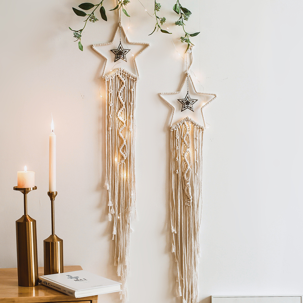 White Star Mural Room Decoration Bohemian Mural Girl Gift Friend Gift Birthday Gift Christmas