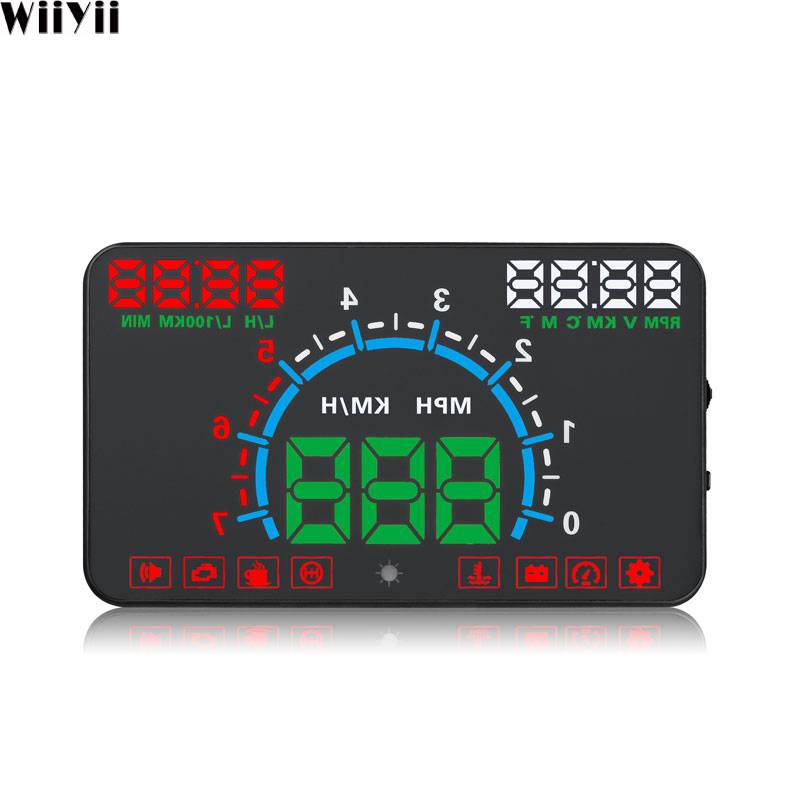 5,8 "супер большом экране E350 HUD скорость мобильного выставочного стенда OBD2 диагностики