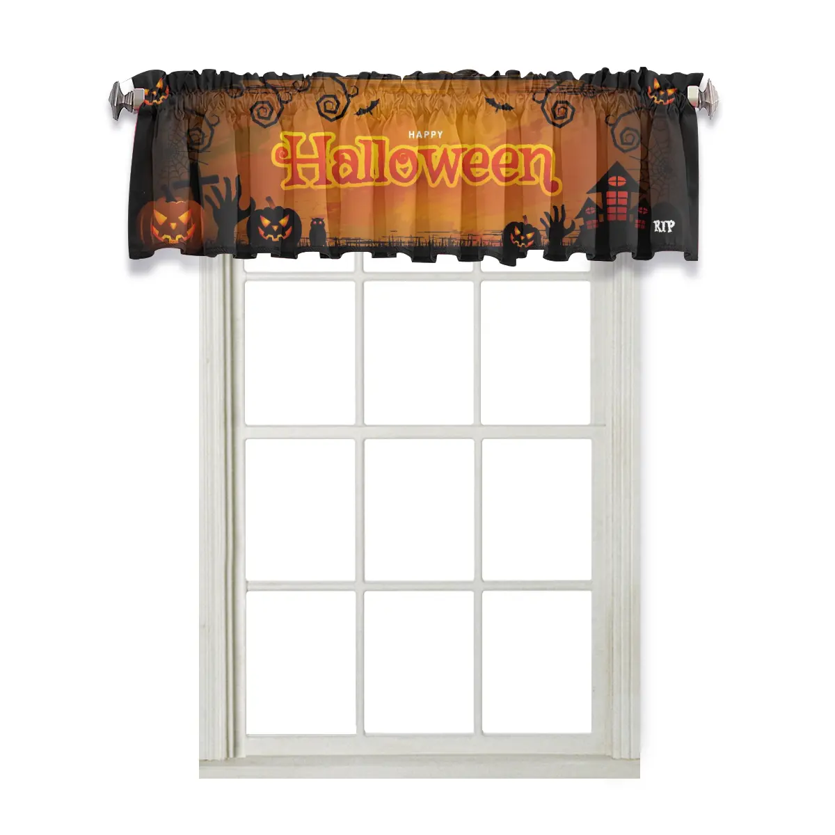 Hot Selling High Quality Wholesale Custom Halloween Themed Shading Valances