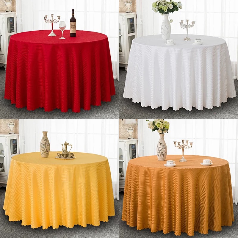 GC Textured Fabric Round Table Skirt Water Resistant Tablecloths for Dining Kitchen Wedding Parties ruffled table skirt