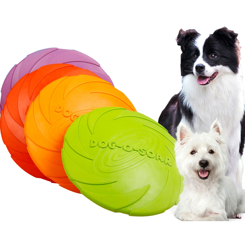 Eco Friendly Resistance Bite Special Floating Rubber Dog Training Flying Disc