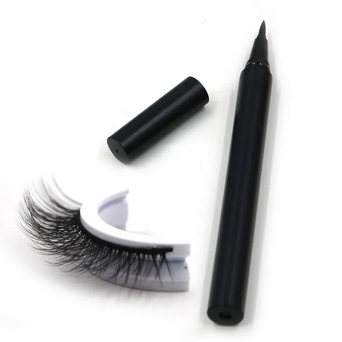 RTS Faux Mink Eyelash Magic Eyeliner Adhesive Eyeliner Glue Pen Self Adhesive Eyeliner For Eyelash