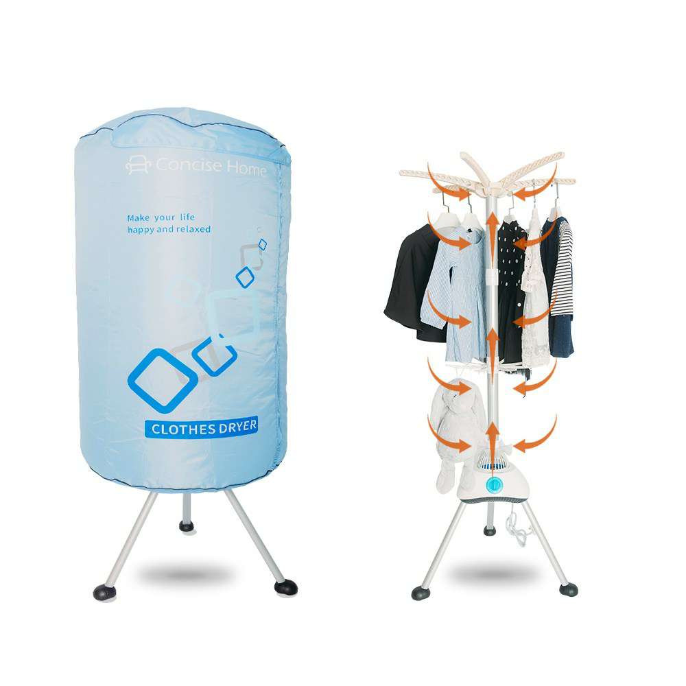 Подставка для 1000W большой емкости 10 кг двойной слой из алюминиевого сплава Крытый мокрого белья теплая воздушная сушка портативная электрическая сушилка для белья