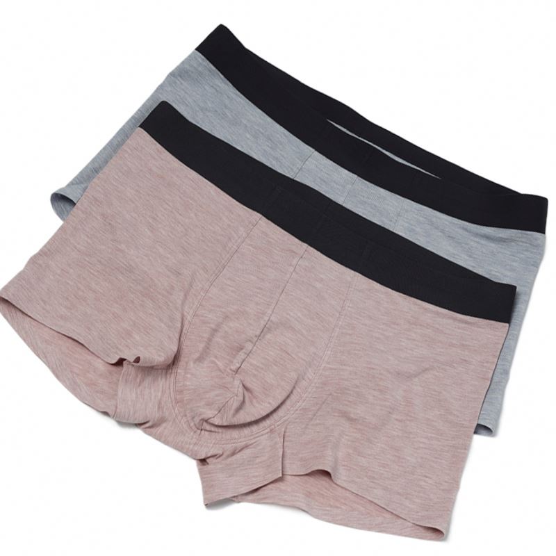 Pure Color Big Hip Man Modal Boxershorts Plus Size Briefs Men'S Boxer Underwear