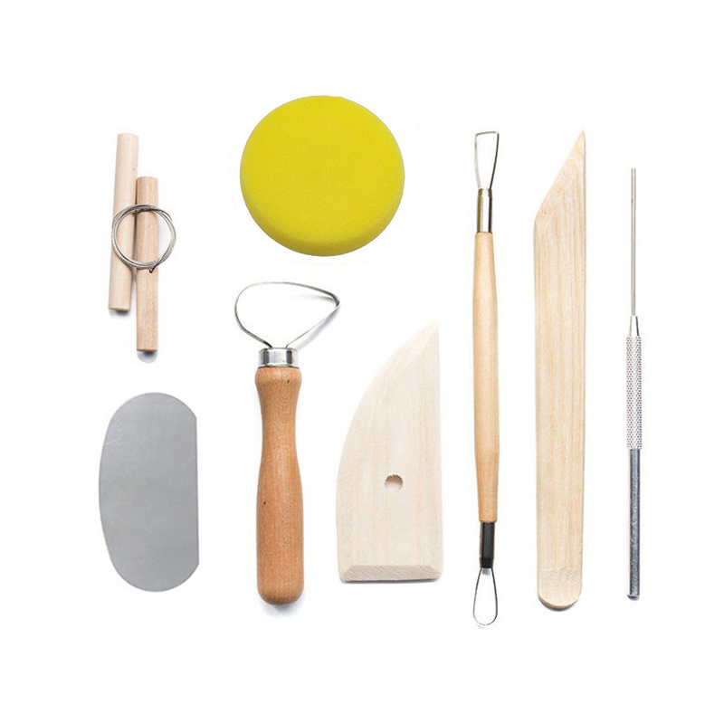 8 Pcs Ceramic Pottery Tools Wooden Clay Carving Sculpting Modeling Tools Pottery Sculpting Tools Set