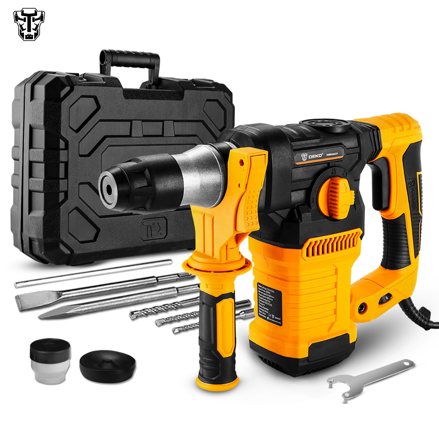 DEKO DKRH32LD5 230 В Многофункциональный проводной вращающийся молоток с электрическим отбойным молотком Ударная дрель перфоратор электроинструмент