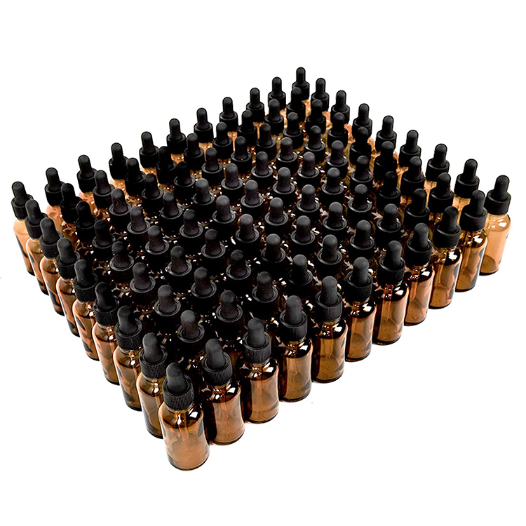 Factory Offering 30ml Amber Boston Essential Oil Dropper Bottle Childproof Cap Large Quantity In Stock For Personal Skin Care