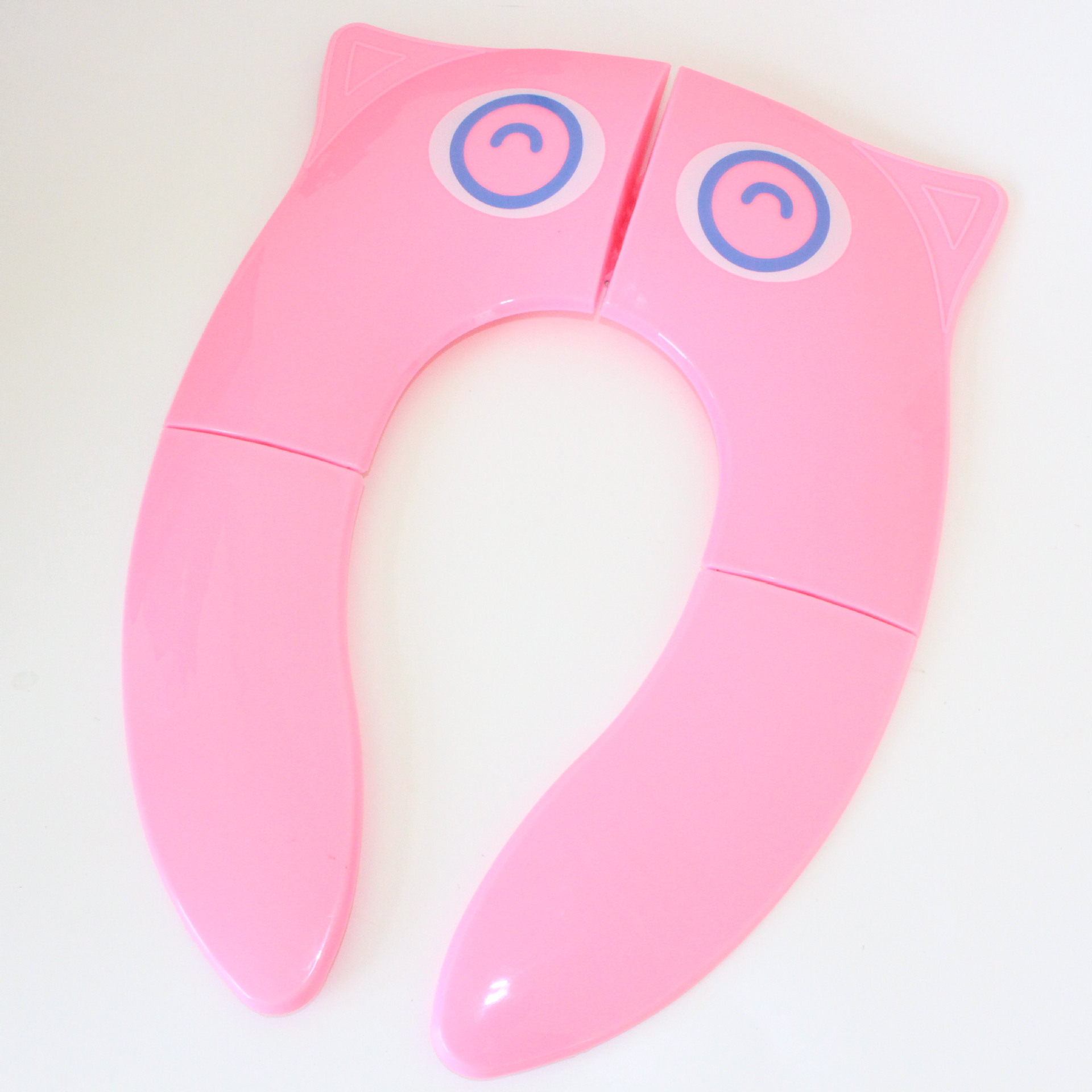 Direct wholesale cartoon pink owl folding toilet seat, environmentally friendly and easy to clean the toilet seat/
