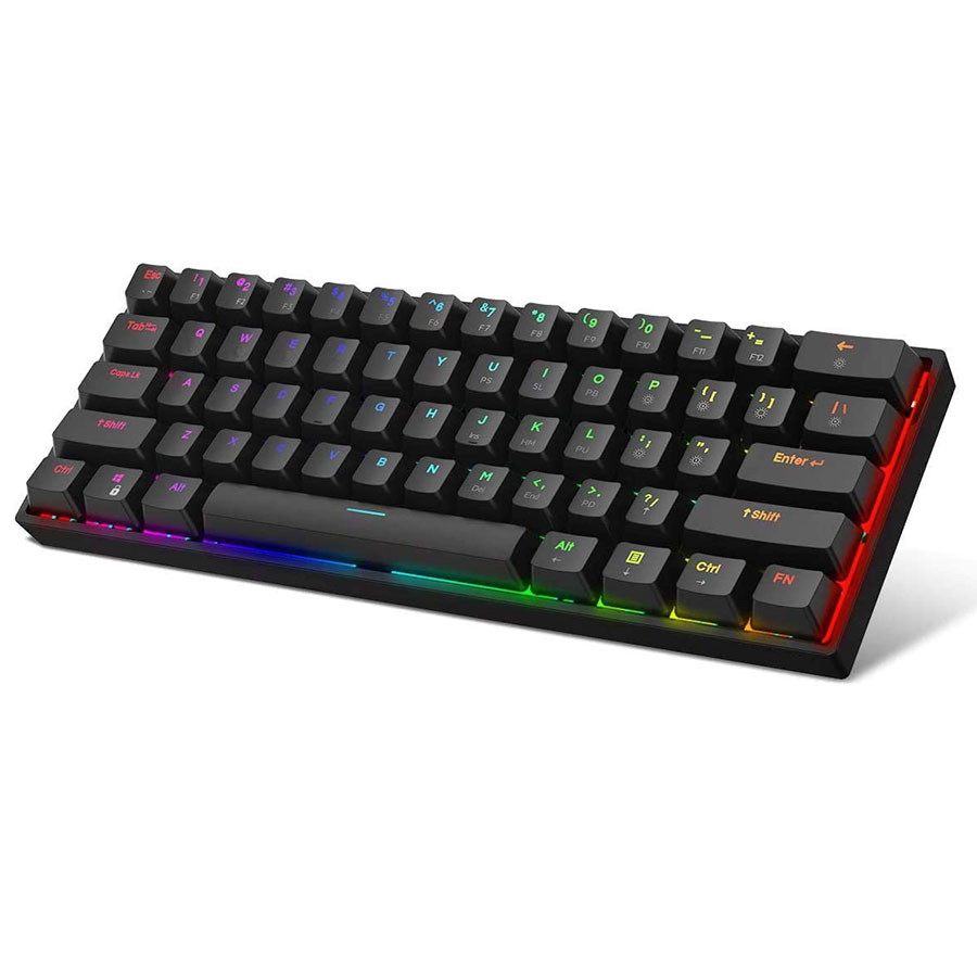 RGB Освещение игра Вишневый переключатель подсветка используется тип-c Мини Компактный 61 клавиши клавиатура 60% Беспроводная Механическая игровая клавиатура