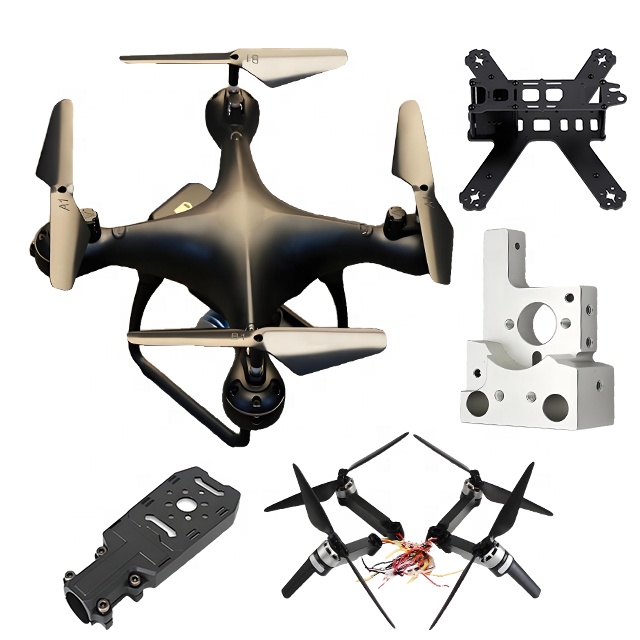 Custom drone parts assembly accessories CNC machining Parts Aluminum/Brass/Stainless Steel mini sprayer agricultural drone parts