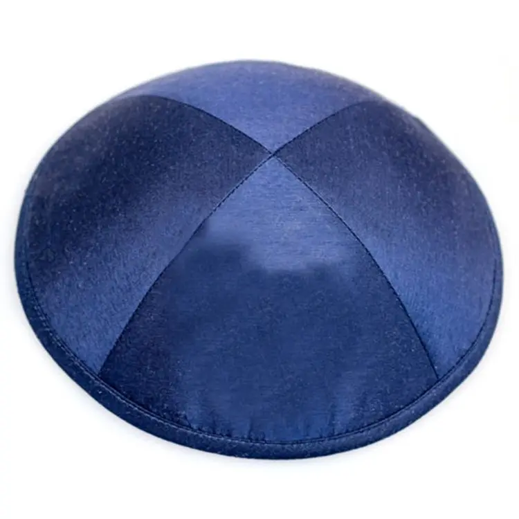 Satin Silk Jewish Men Prayer Wig Top Yarmulka Kippah Fall Kippot Hat with Custom Logo Embroidery Skullcap Beanies