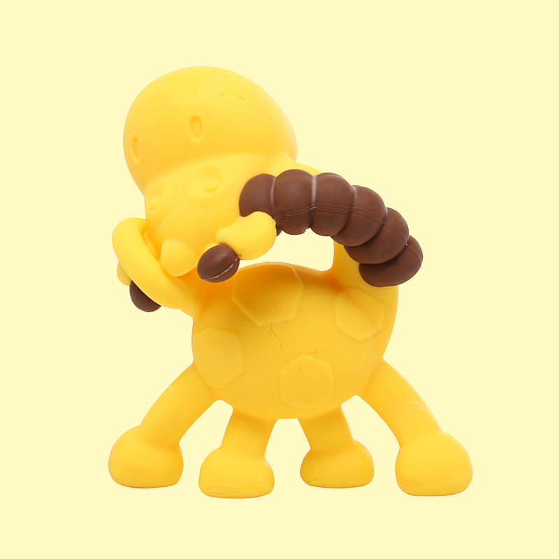 Legenday Eco Friendly Bpa Free Baby Teethig Stacking Toy Soft Silicone Natural Giraffe Teether