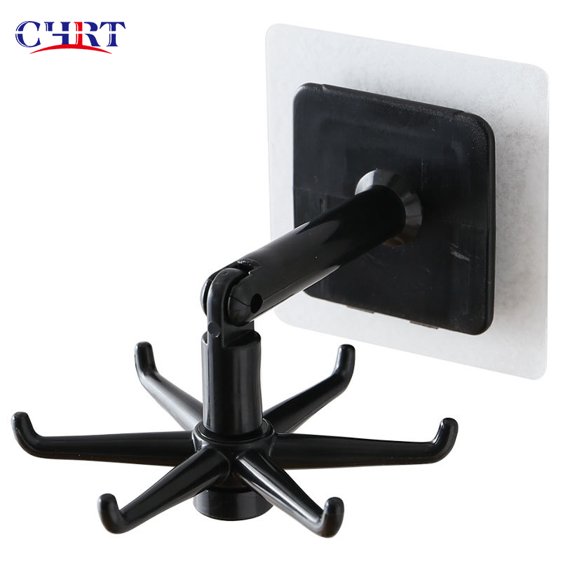 CHRT Amazon Hot Selling Household Plastic Sticky Wall Mount And Cupboard Hooks rotational hook