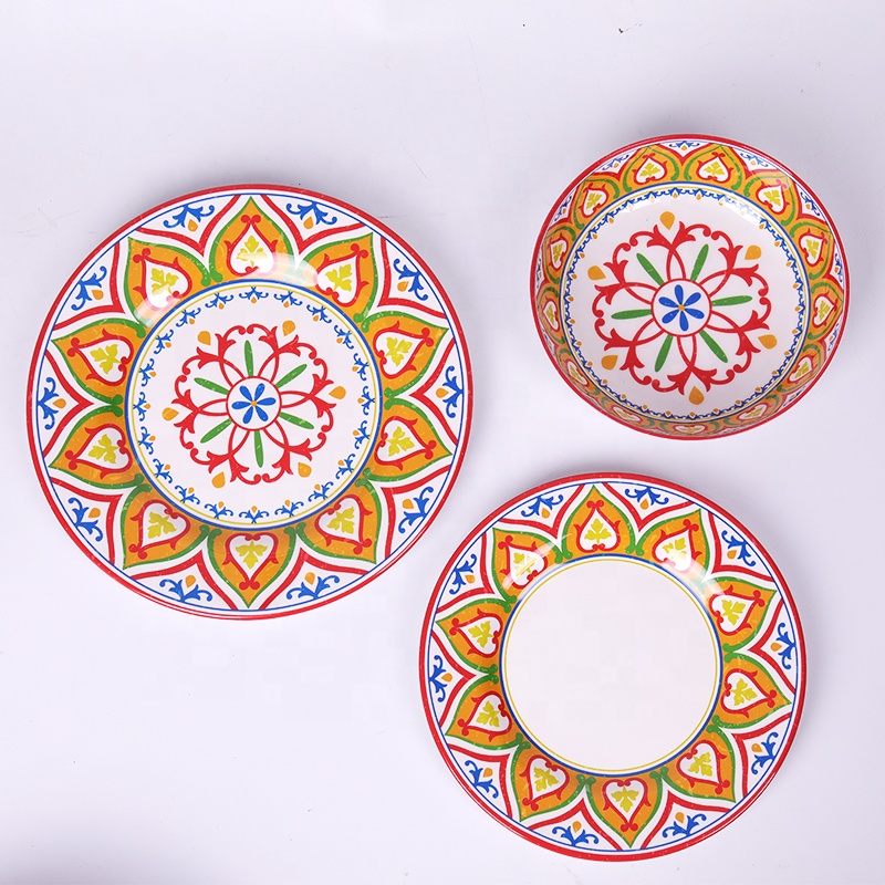 High Quality Customized printing melamine tableware dinner set