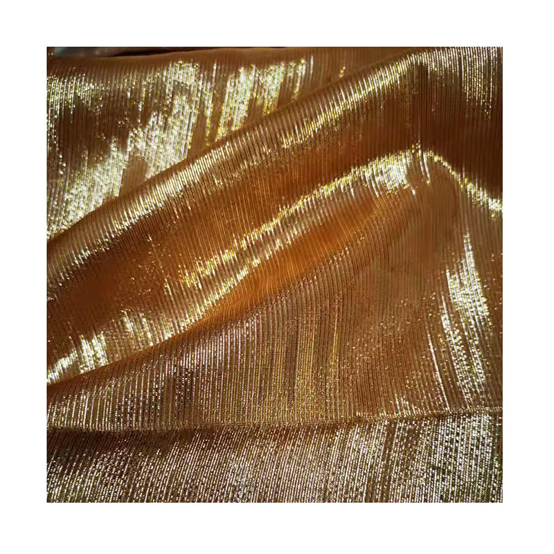 High Quality Metallic Silk Dirac Fabric Full Silk Super Soft Transparent Fabric For Gauze Skirt Dress