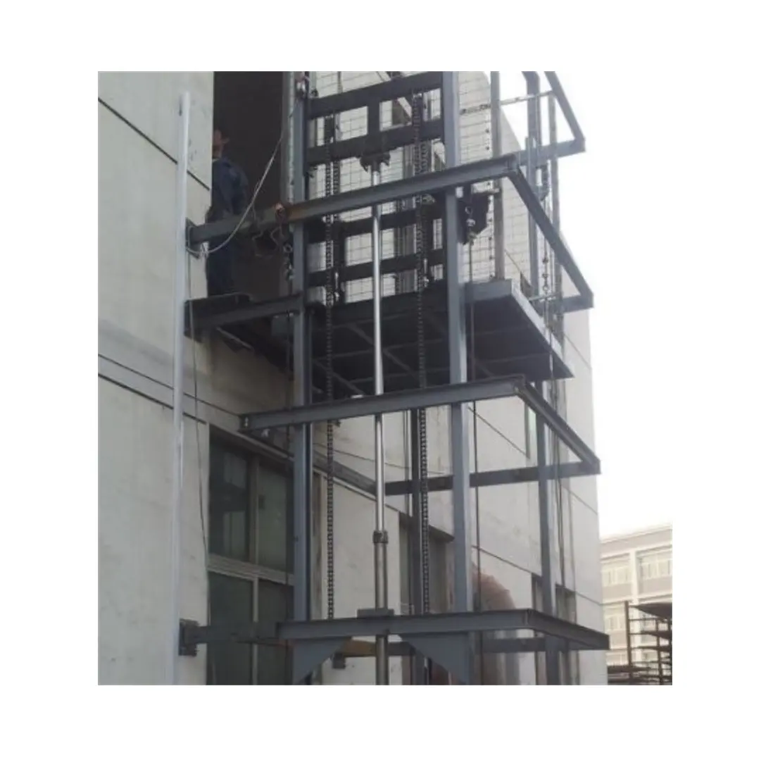 2000KG Commercial Glass High quality Elevators 0.3m/s Home vertical Hydraulic Lift