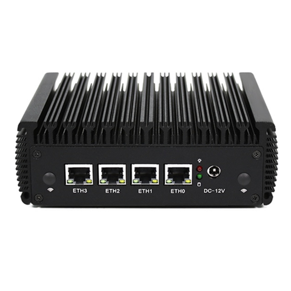 Topton 4 порта брандмауэр Micro устройство Mini PC Quad Core J4125 AES-NI Barebone промышленный компьютер
