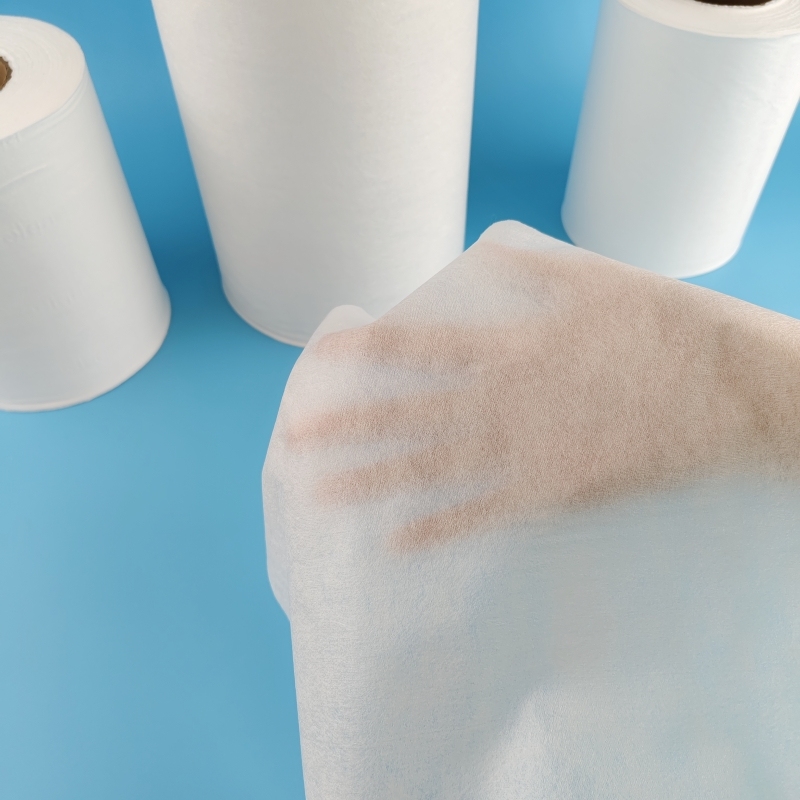 Bamboo fiber spunlace non-woven fabric with natural antibacterial effect, raw material for sanitary products