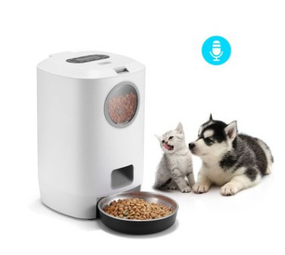 Hot Sale 4.5 L Pet Auto Feeder Bowl for Large Dogs Smart Cat Treat Food Dispenser with Timed Voice Recorder Programmable