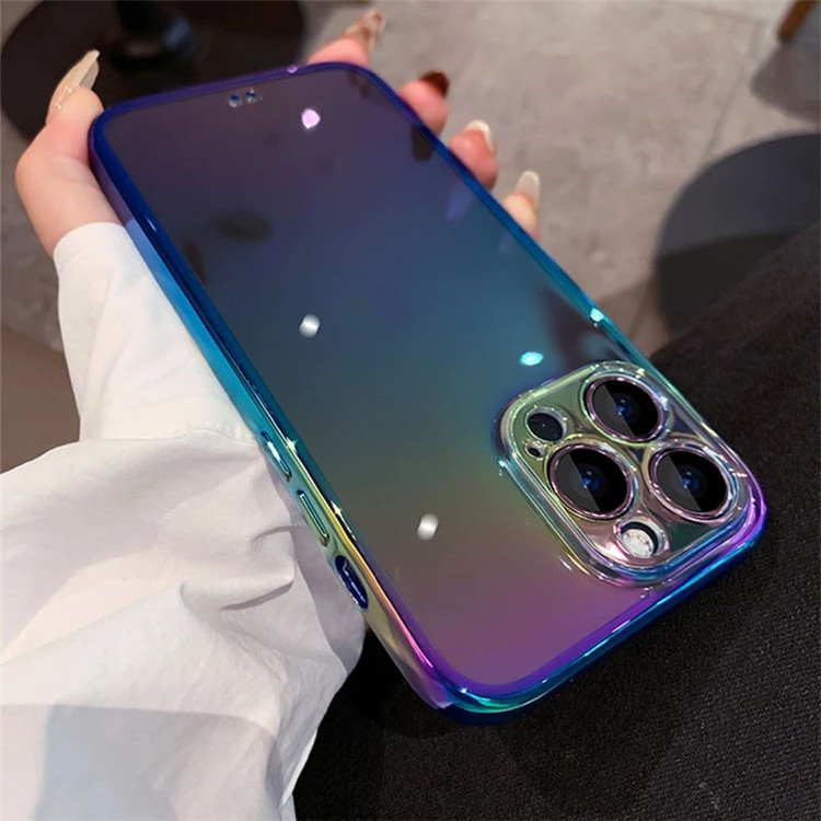 Симпатичные градиент лазерный цветной прозрачный мягкий чехол для iPhone 14 Pro Max 13 12 11 14 Plus X XR XS Роскошный прозрачный силиконовый чехол
