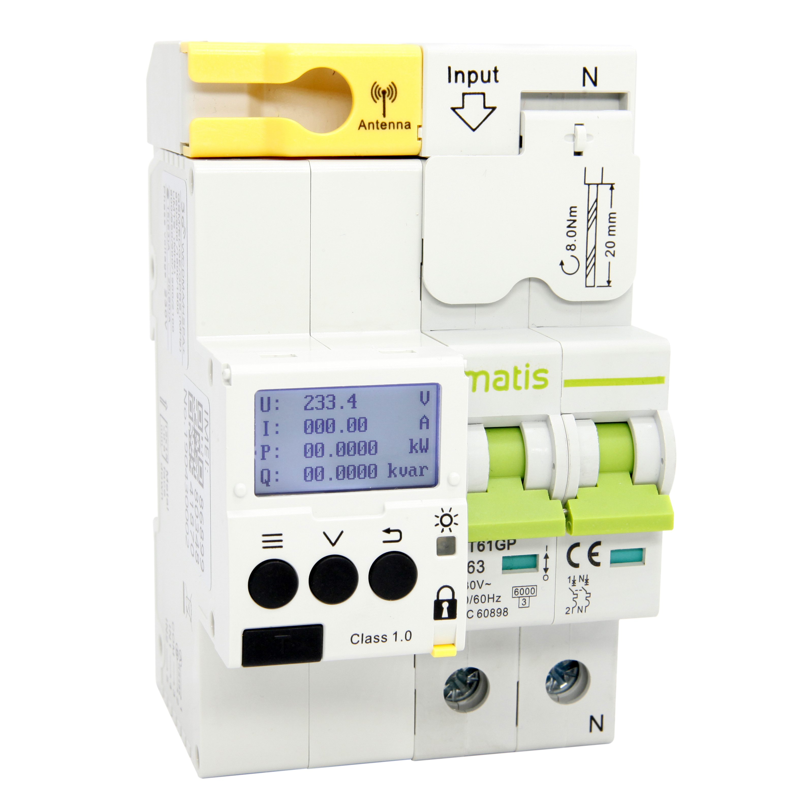 Счетчик энергии связи Matismart AIoT MT61GP Wifi GPRS 2G 3G RS485 для дома или промышленности