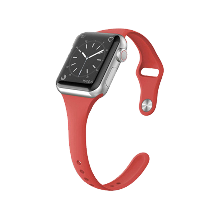 38mm 40mm For Apple Watch band 1/2/3/4 Small waist monochrome Cultivate one's morality Apple silicone watchband