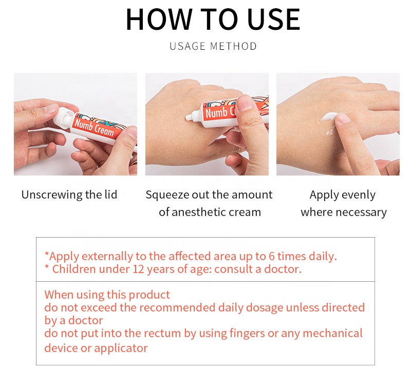 Private label numbing cream hot product temporary painless cream tattoo numb cream