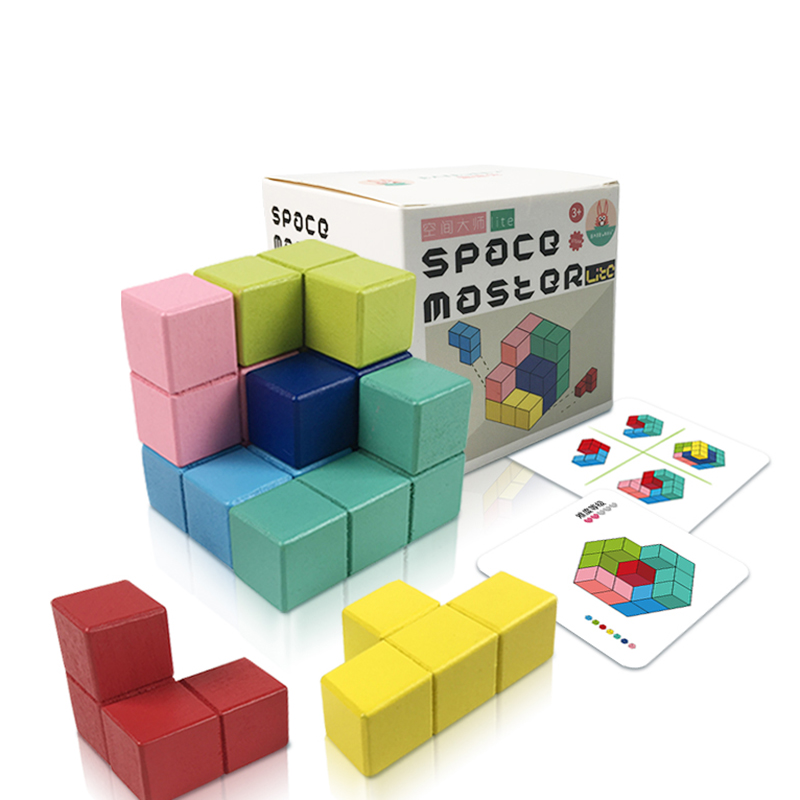 Красочные деревянные игрушки, различные формы, 3D головоломки, игрушки, блоки, строительство, развивающая игра с методом карт