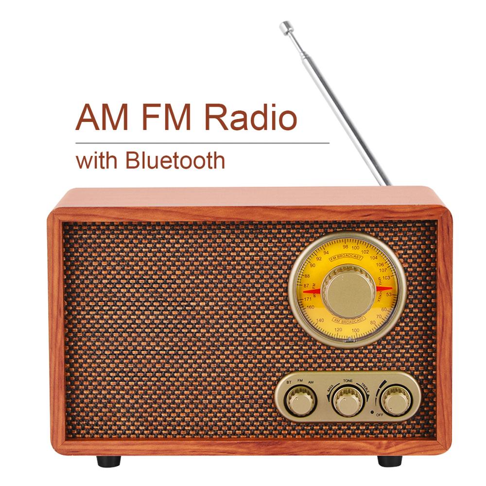 Новый дизайн, винтажный портативный динамик, fm-радио, античный дизайн, деревянное радио