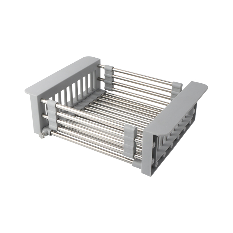 Special offer wholesale kitchen utensils storage rack stainless steel retractable drain basket