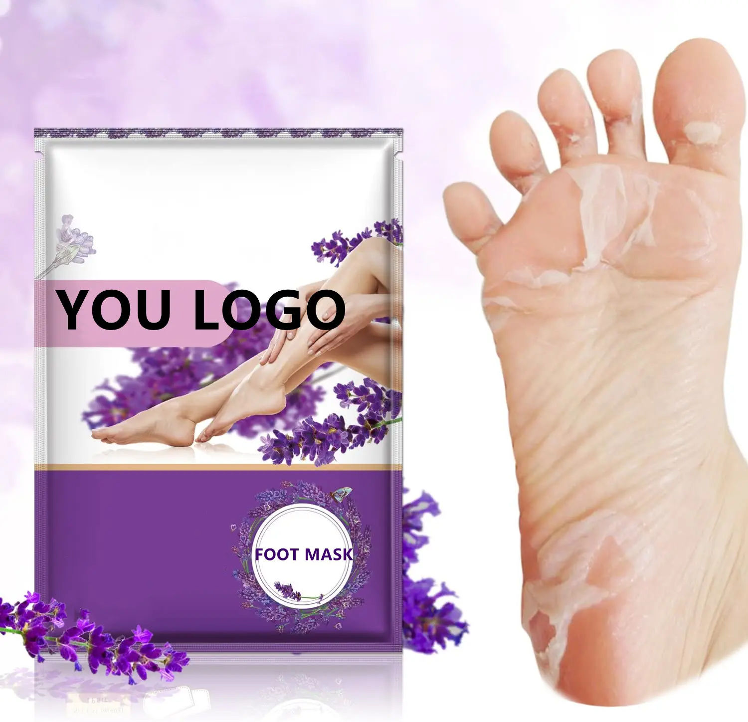 OEM private label Moisturizing skin sock type removal membrane exfoliating foot peel mask