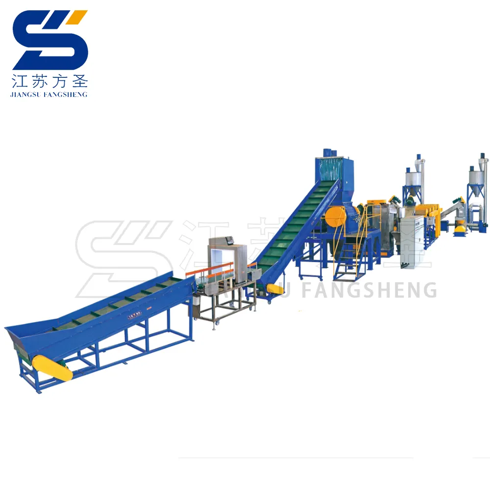 Plastic Recycling Professional Manufacture Waste Used Scrap Plastic Pet Bottle Flakes Crushing Washing Drying Recycling Machinery Line
