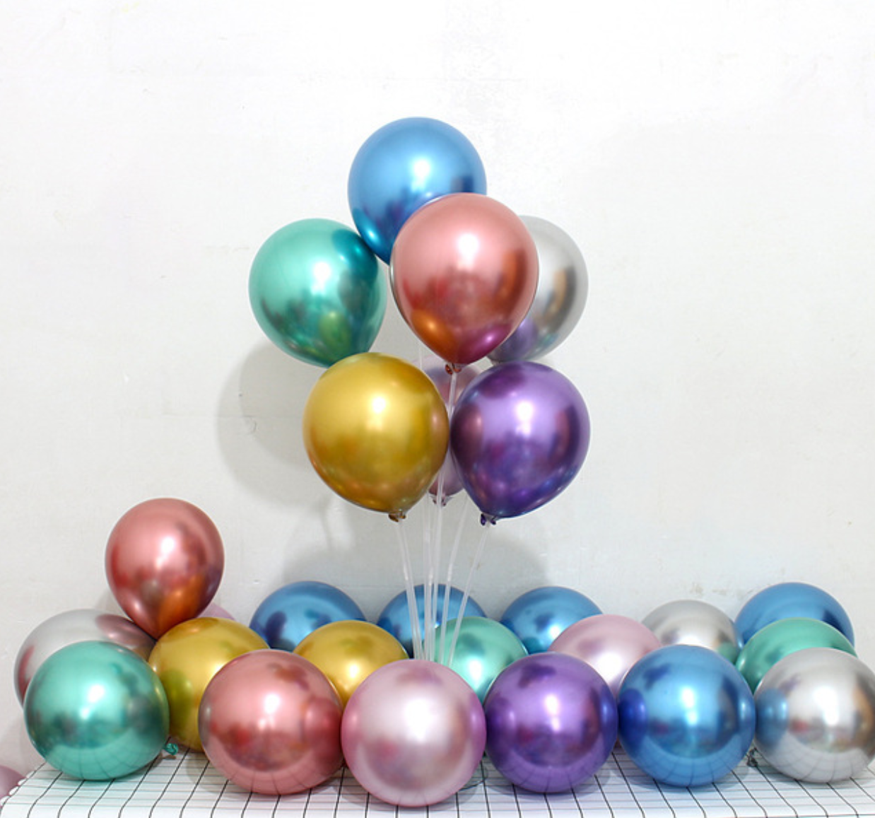 2021 Explosive Happy Birthday Party Decoration Metal Latex Balloon Golden Balloon