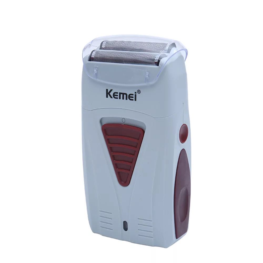 Бритва kemei KM-3382 аккумуляторная для мужчин, Сабельная Бритва для бороды с двойным лезвием, для жирных парикмахерских ножниц
