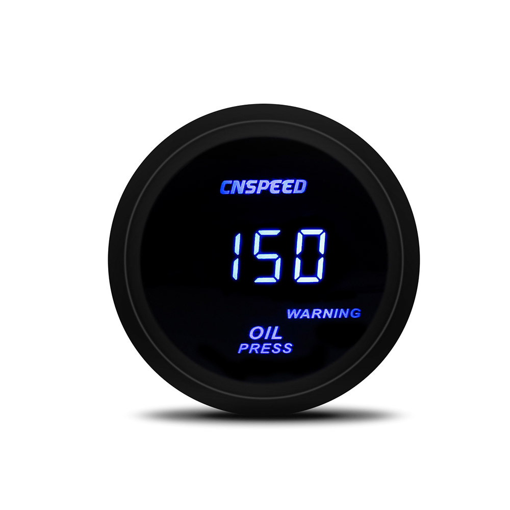Автомобильный цифровой светодиодный измеритель давления масла CNSPEED, 2 дюйма, 52 мм, с 1/8NPT сенсором, тонировочные линзы, манометр