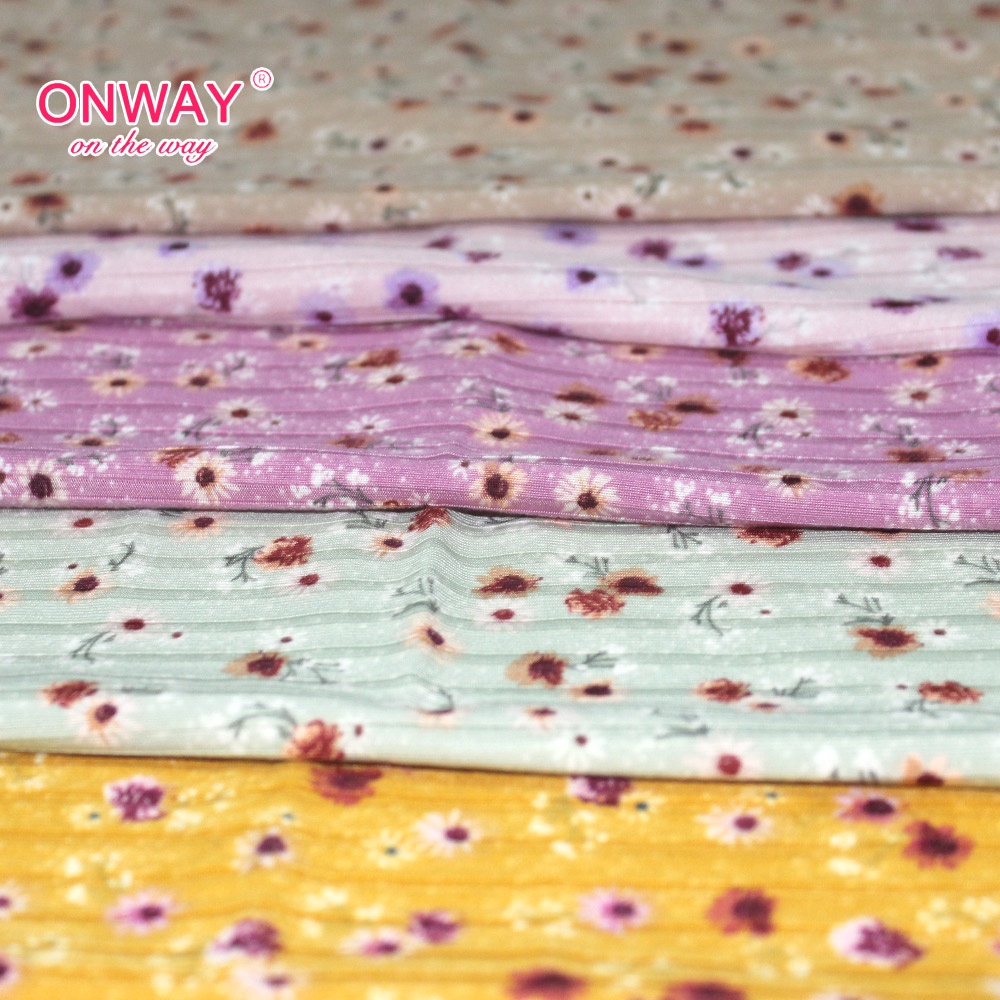 China factory outlet 100% polyester jersey print tricot interlock knit fabric by yard