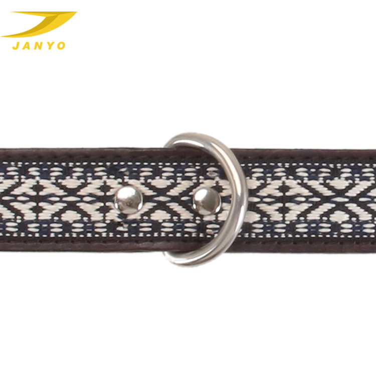 Special Craftsmanship Luxury Embroidered Genuine leather Dog Collar