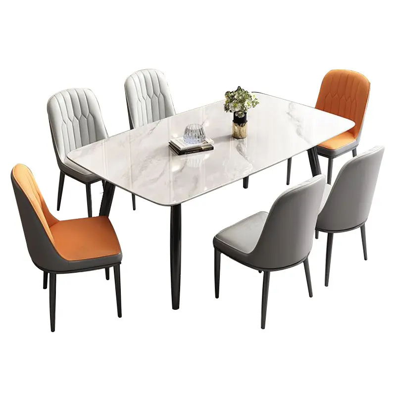 Best Selling Nordic Dining Chair Leather Hotel Metal Dining Chair High Sense Dining Table And Chair Designer