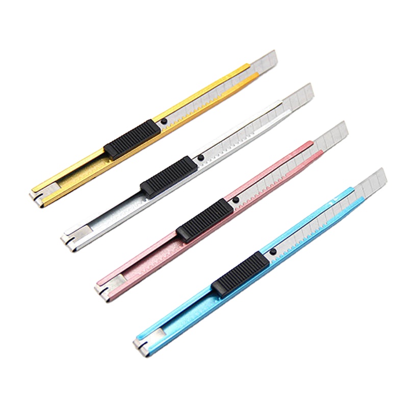 Cheap various colors of 9mm small utility knife Metal paper cutting knife