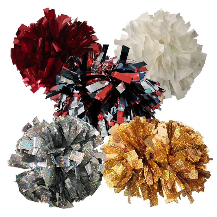 Металлический сплошной цвет веселый отряд веселый комплект чирлидинга Pom Poms