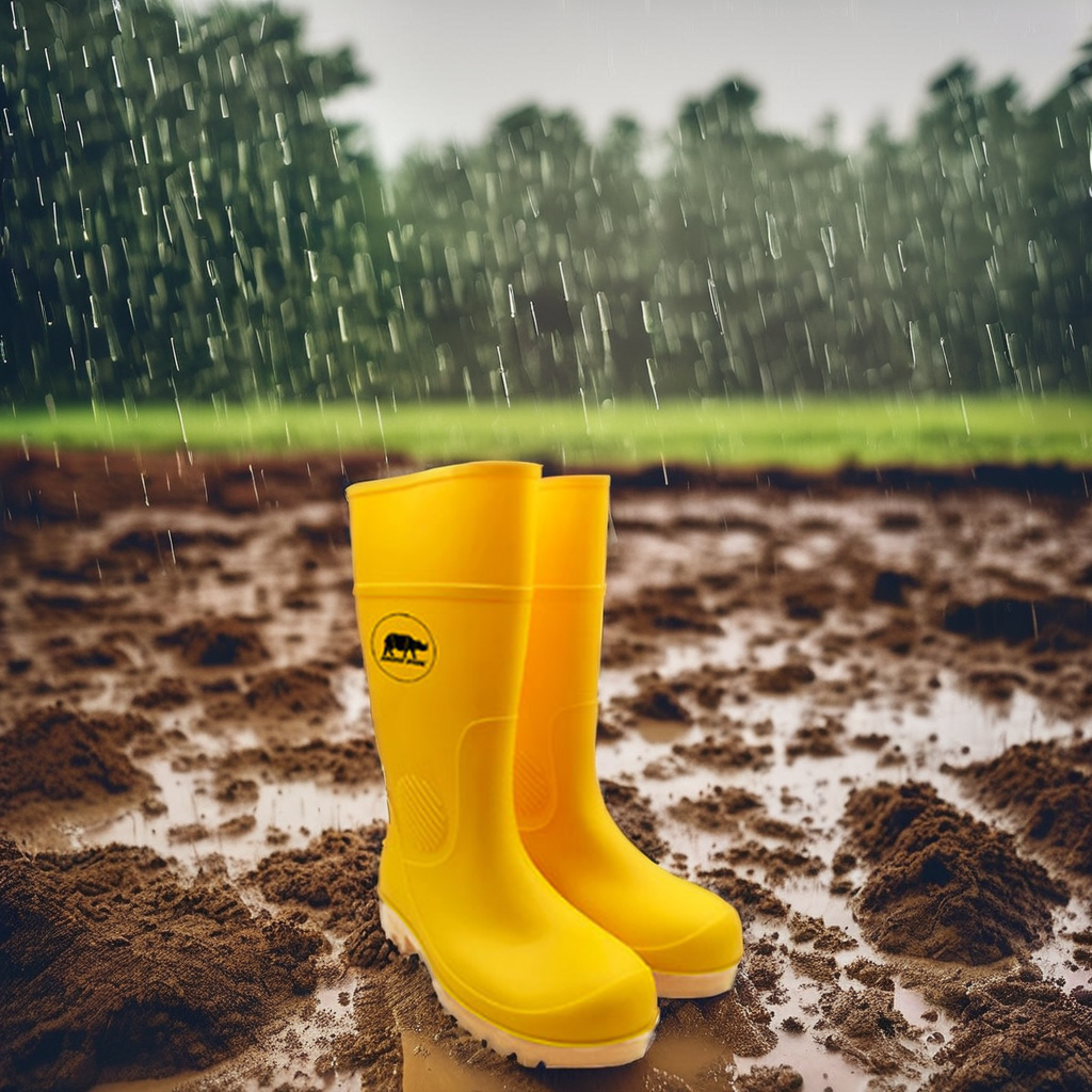 Customizable PVC Wellington Boots Chemical-Resistant Waterproof Rain Boots High Style Unisex Labor Boot Winter Gardening Fishing