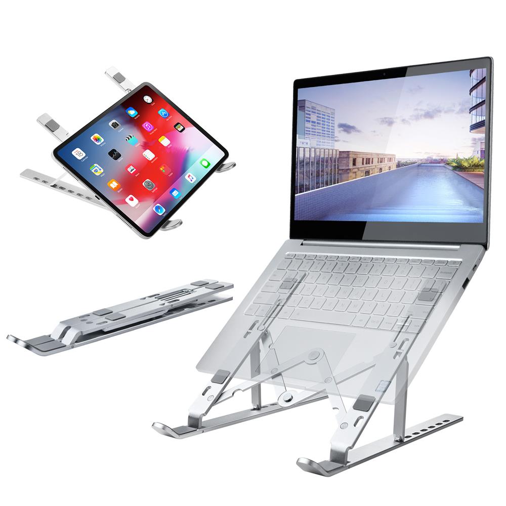 Ergonomic Foldable Portable Laptop Holder Aluminum Desktop Stand Holder Riser Computer Tablet Stand for 10-15.6'' Macbook