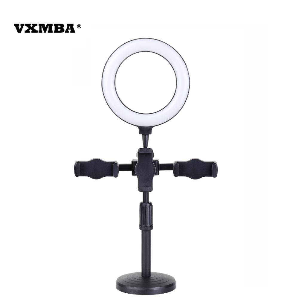 Big ring lamp desktop mobile phone dual position live broadcasting bracket beauty fill light multifunctional adjusting bracket