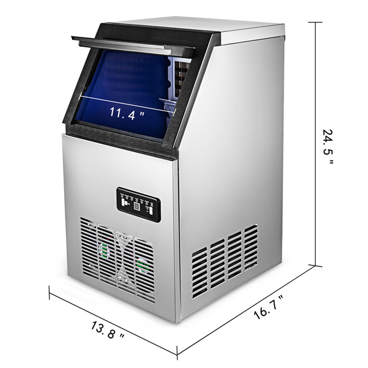 Commercial Ice Maker Machine With Ice Scoop & Basket, Perfect for Home/Kitchen/Office/Bar