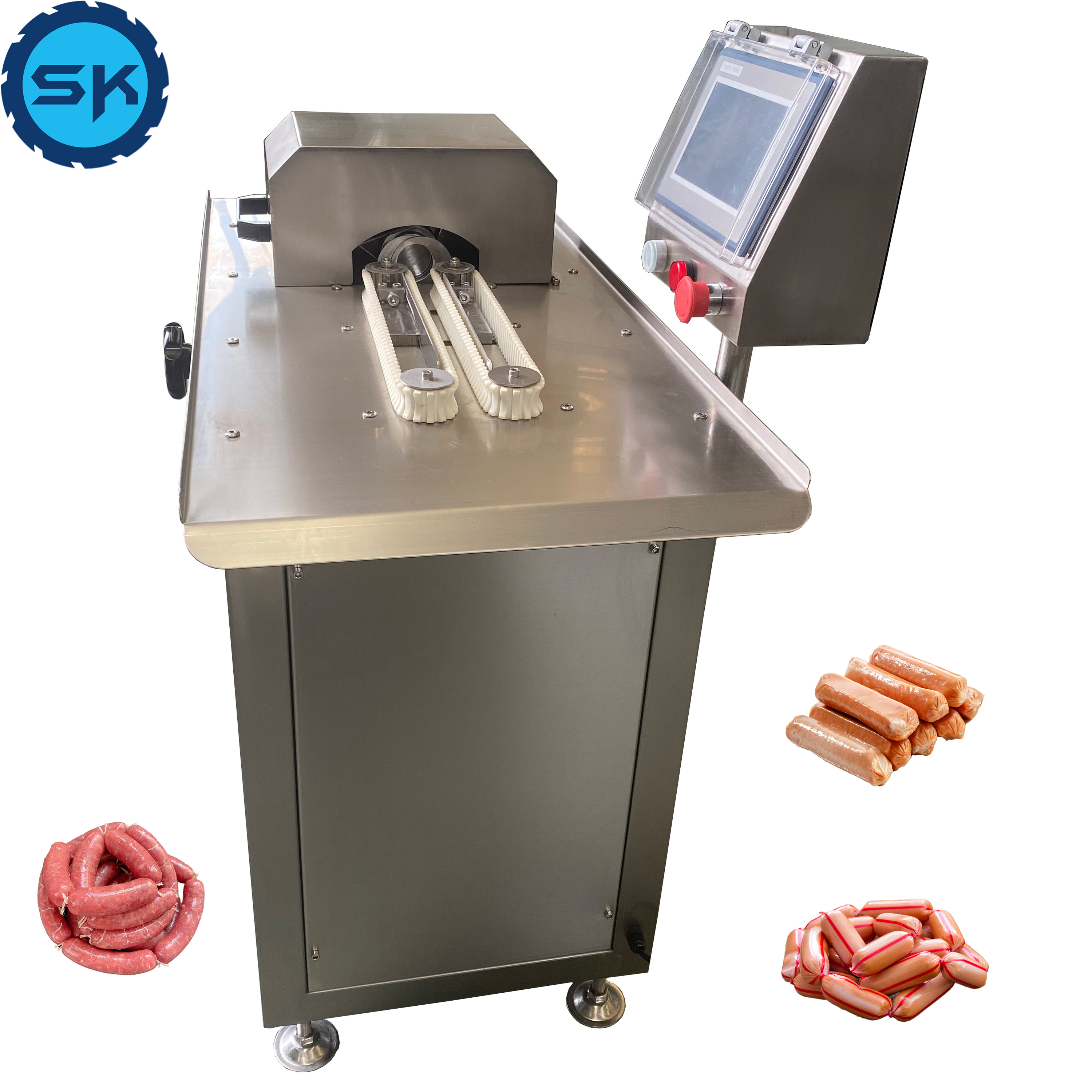 Industrial Chorizo Cervelas de Lyon Clipper Double Single Twist Clipping Sausage Tying Machine