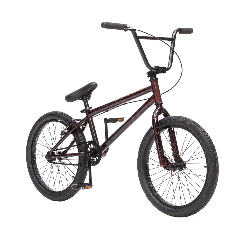 BMX16, зеленый велосипед bmx, фристайл с отражателем