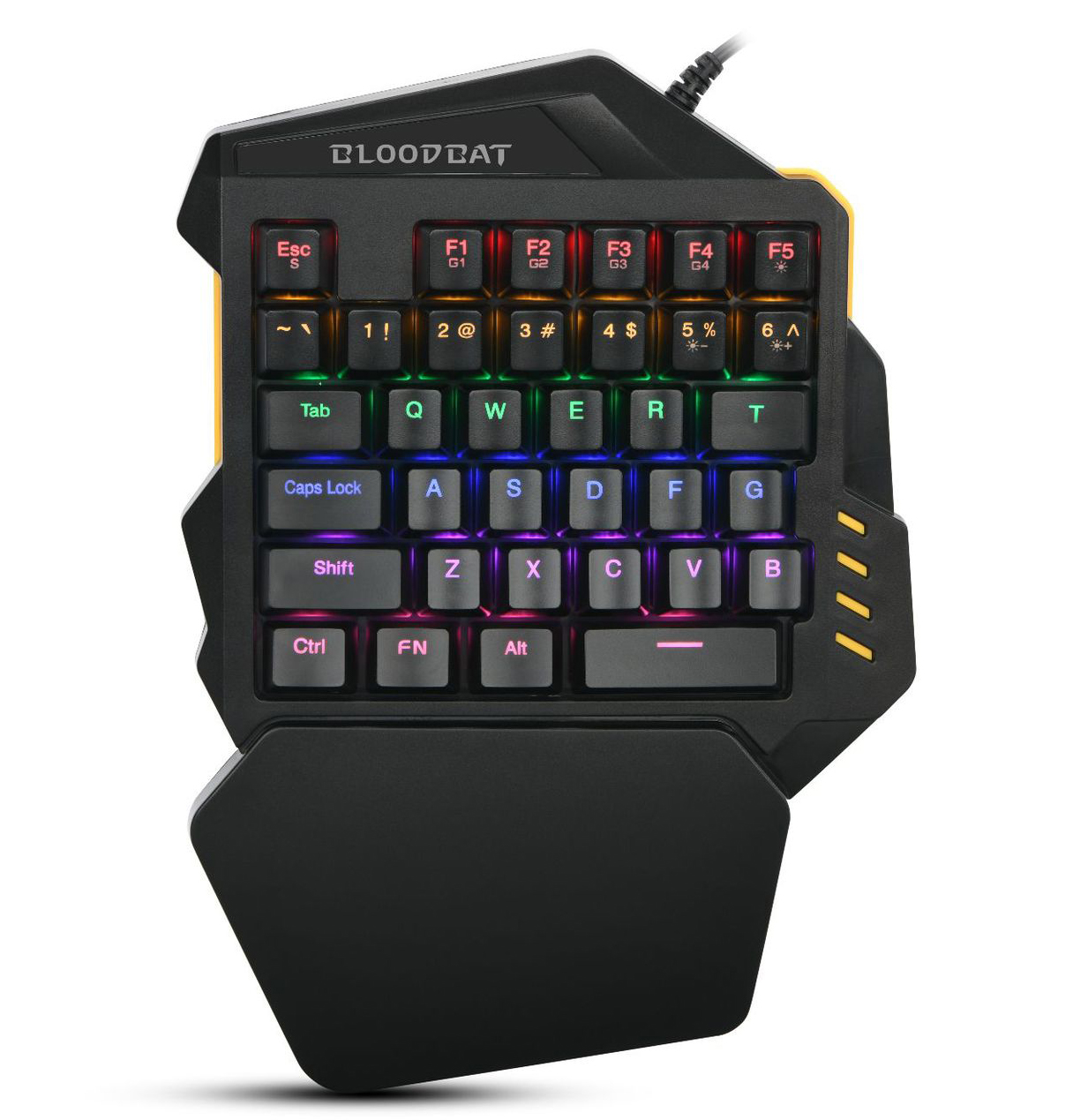 mobile game keyboard macro recording RGB backlit one hand mechanical gaming keyboard